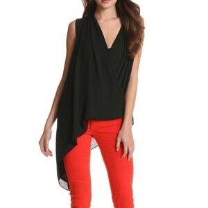BCBG MaxAzria Asymmetrical Sleeveless Top